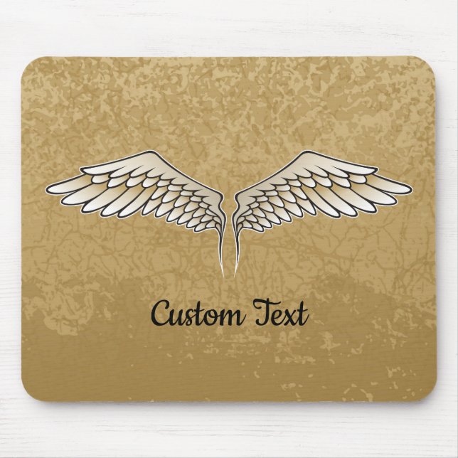 Beige Wings Mouse Pad Mousepad (Vorne)