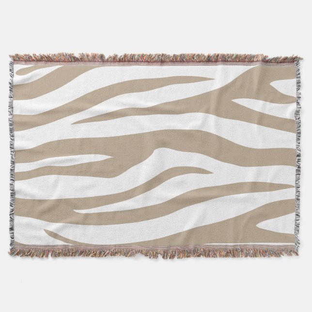 Beige-Zebra Decke (Vorderseite)