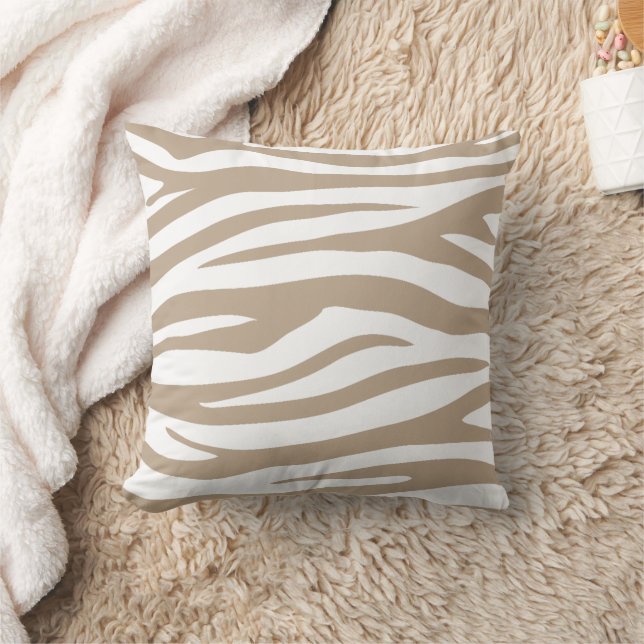 Beige-Zebra Kissen (Decke)