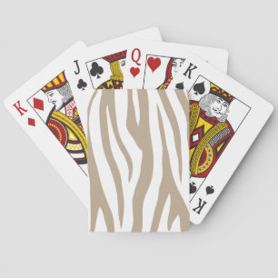 Beige-Zebra Spielkarten