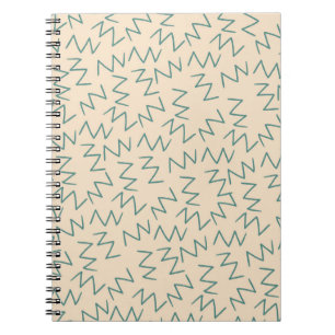 Beige Zig Zag Trendy and Functional Writing Access Notizblock