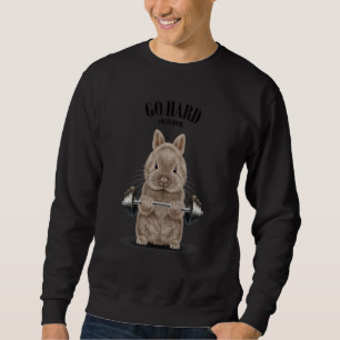 Beige Zwergkaninchen Muskeltraining Gewicht F Sweatshirt