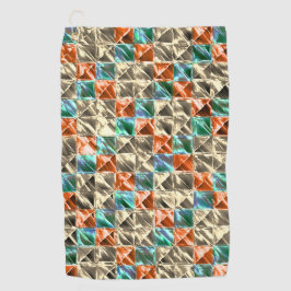 Beige, Zyan- und Korallenfliesen oder gefärbt Golfhandtuch