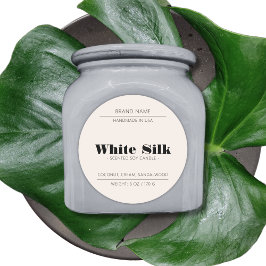 Beigefarbene Verpackung Runder Aufkleber