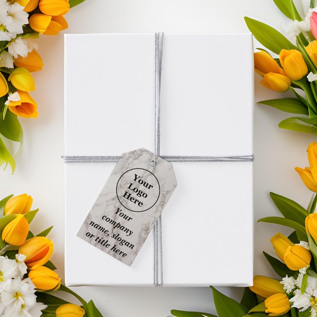Beigefarbener Marmor Geschenkanhänger (Von Creator hochgeladen)