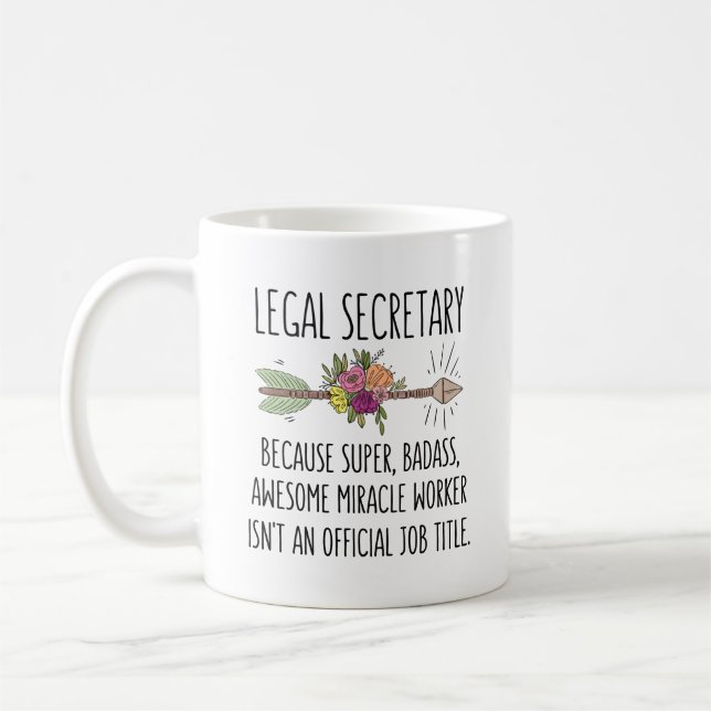 Beigeordneter Rechtssekretär Paralegal Kaffeetasse (Links)