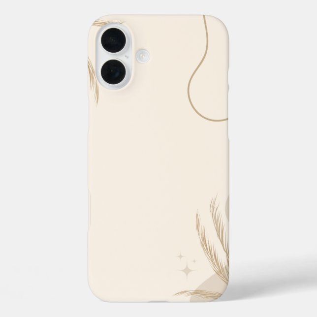 Beiger brauner ästhetischer floraler Linktree-Hint Case-Mate iPhone Hülle (Rückseite)