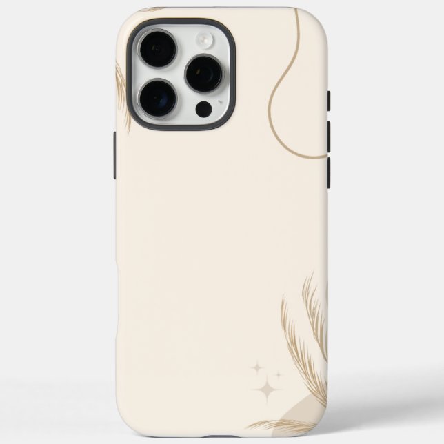 Beiger brauner ästhetischer floraler Linktree-Hint Case-Mate iPhone Hülle (Rückseite)