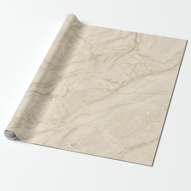Beiger Marmor Subtile Elegante Moderne Optik Geschenkpapier (Ungerollt)