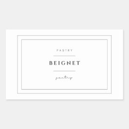 Beignet-Aufkleber für das Lebensmitteletikett Rechteckiger Aufkleber