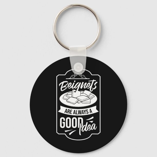 Beignet New Orleans French Quarter  Schlüsselanhänger (Vorderseite)
