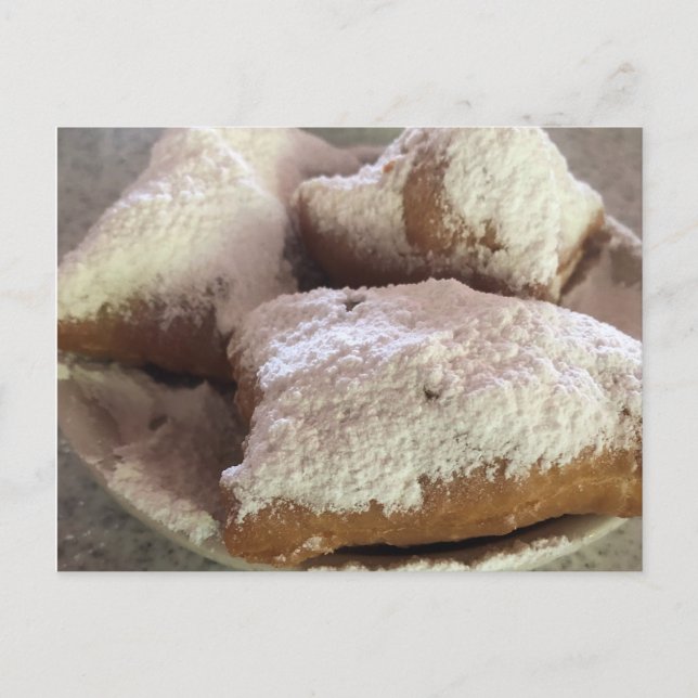 Beignets (New Orleans, LA) Postkarte (Vorderseite)