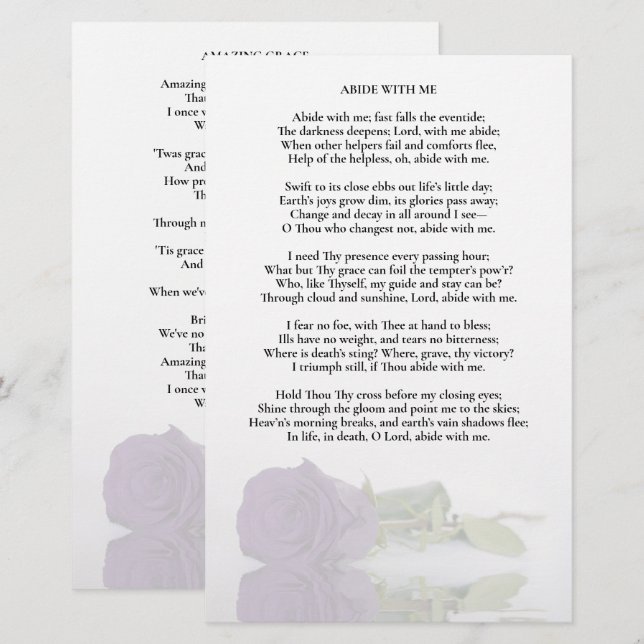 Beihefteprogramm für Lila Rose - halb (Vorne/Hinten)