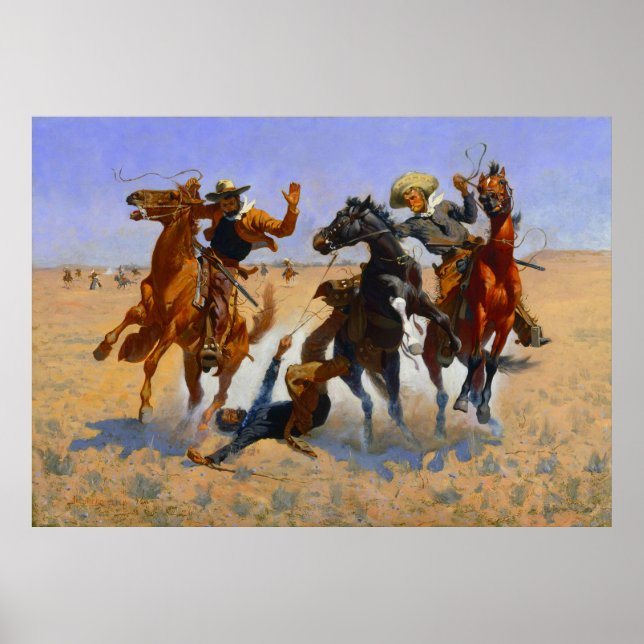 Beihilfe für einen Kameraden Frederic Remington 18 Poster (Vorne)