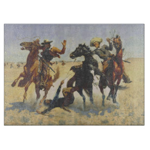 Beihilfe für einen Kameraden Frederic Remington 18 Schneidebrett