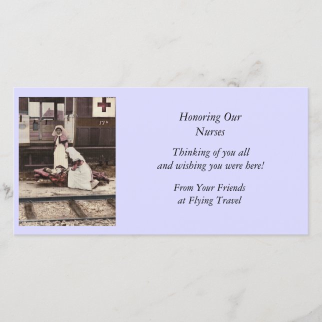 Beihilfe für Verwundete am Zugbahnhof (Vorderseite)