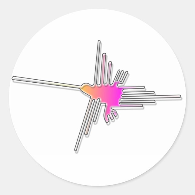 Beija-Flor Runder Aufkleber (Vorderseite)