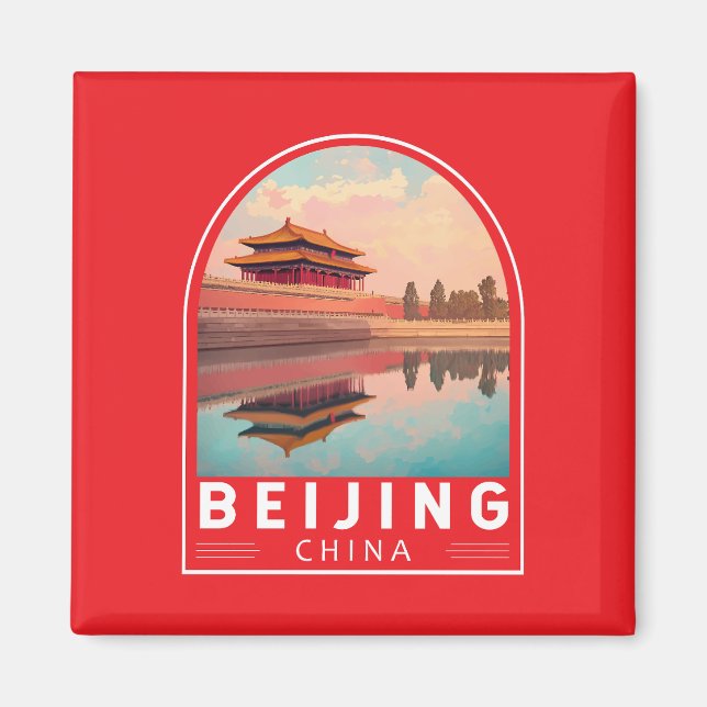 Beijing China Travel Art Emblem Magnet (Vorne)