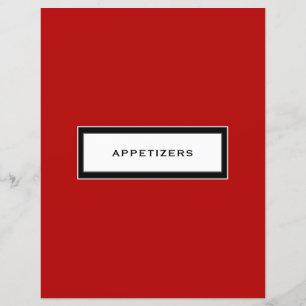 Beilage   Appetithappen   Rot Schwarz/Weiß