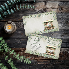 Beilage für Rezepte auf dem Bauernmarkt Begleitkarte