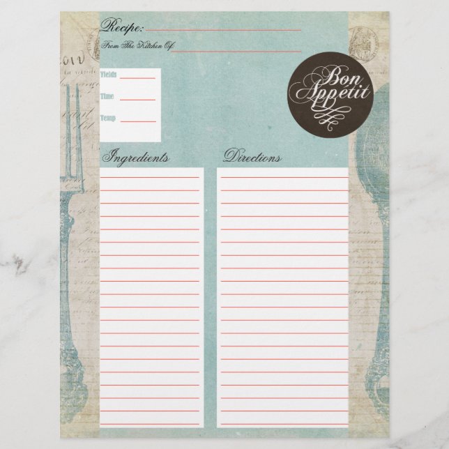 Beilagen für antike Buchstaben (Vorderseite)