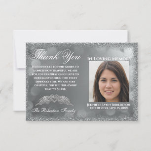 Beileid Beerdigung Foto DANK IHNEN mit Herz