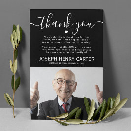 Beileid Beerdigung Foto Dankeskarte