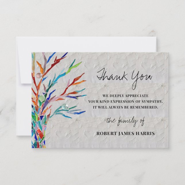 Beileid Beerdigung Gedenkstein Vielen Dank (Vorderseite)