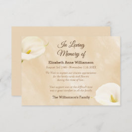 Beileid Beerdigung Lily Blume Danke