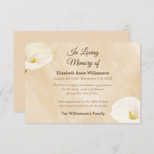 Beileid Beerdigung Lily Blume Danke