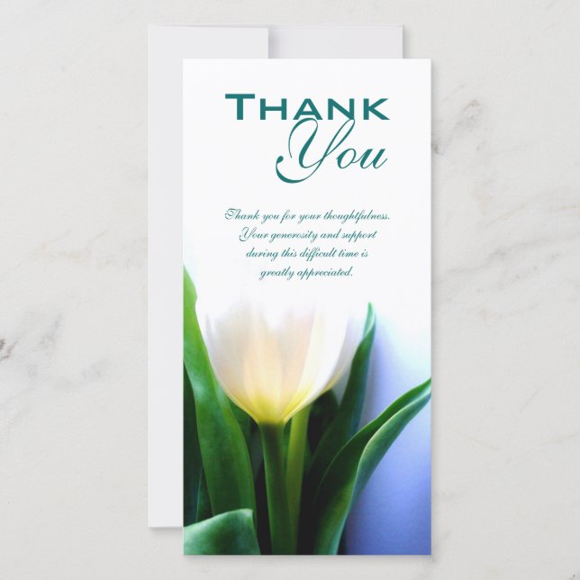 Beileid/Begräbnis danken Ihnen Foto-Karte Dankeskarte (Vorderseite)