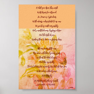 Beileid bei Verlust eines Kindes oder Babys Poster
