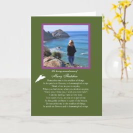 Beileid benutzerdefinierten Foto Name Erinnerung T Karte