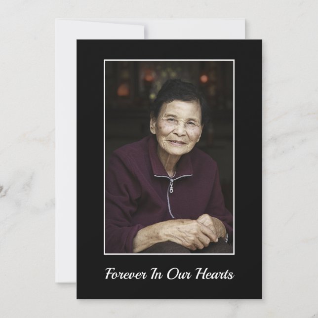 Beileid Bereavement Gedenkstätte Beerdigung Custom Dankeskarte (Vorderseite)