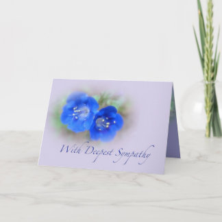 Beileid - Blaue Wildblume Karte
