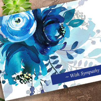 Beileid Blue Rose Sorry für Ihr Beileid Karte