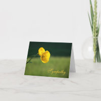 Beileid-Buttercup-Design-Blende Innen-Karte