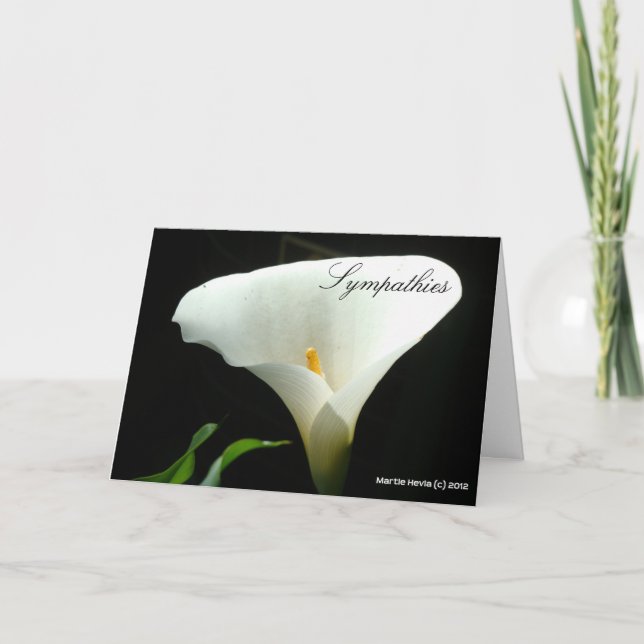 Beileid - Calla Lily Card Karte (Vorderseite)