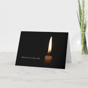 Beileid Candle Karte