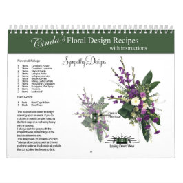Beileid Cindas Blumendesign-Rezepte-Kalender Kalender