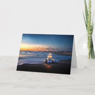 Beileid Coastal Beach Ocean mit Memorial Karte