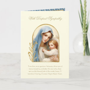 Beileid Condolence Jungfrau Mary Card Karte