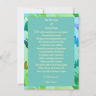 Beileid danke Ihnen digital unter 2 Dollar Gedicht Ankündigung