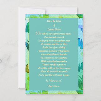 Beileid danke Ihnen digital unter 2 Dollar Gedicht Ankündigung