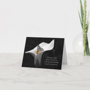 Beileid danke Ihnen Schmetterling in Lilie Karte