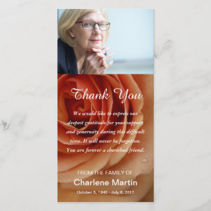 Beileid danken Ihnen Begräbnis- Dankeskarte