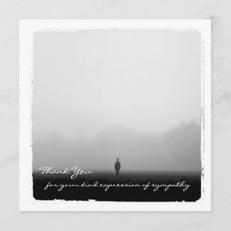 Beileid danken Ihnen flache Foto-Karte Dankeskarte