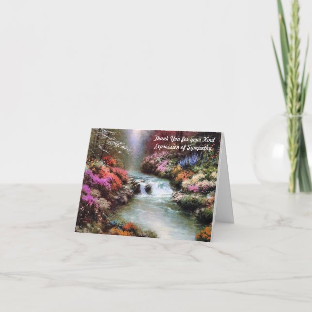 Beileid danken Ihnen zu kardieren Dankeskarte (Vorderseite)