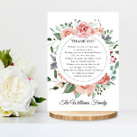 Beileid Dankeschön an das FOTO "Watercolor Floral  Dankeskarte<br><div class="desc">Elegantes Beileid und Dankeschön-Karte mit Gedicht. Leicht zu bearbeiten Text und Foto / Bild. In liebevollem Gedächtnis. Handgemalte Aquarellfarbe Rosa Blumenstrauß/. Gib sie während oder schicke sie nach der Beerdigung. Das ist ein toller Sake. Fügen Sie Ihre Danksagung hinzu.</div>