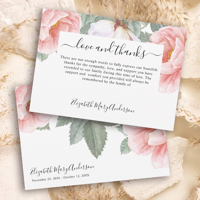 Beileid Dankeschön an die florale Gedenkstätte Ber Dankeskarte (Von Creator hochgeladen)